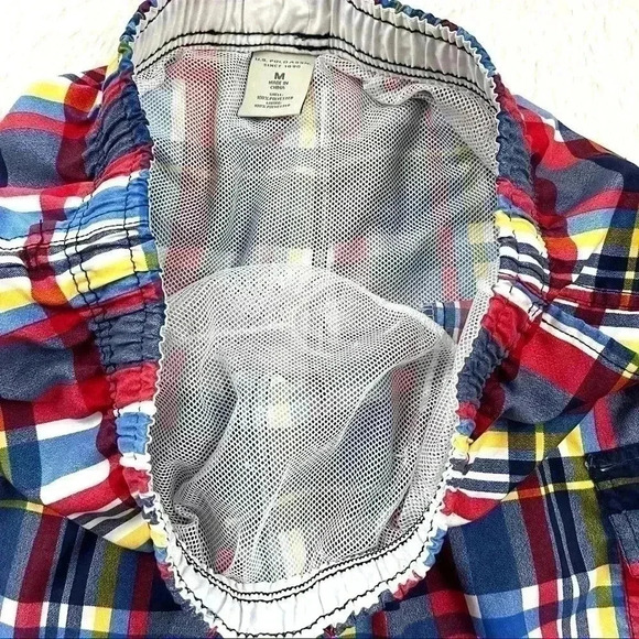 U.S. Polo Plaid Large Side Pocket Mens Swim Trunk Shorts Size M - Picture 9 of 10